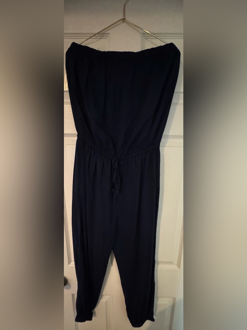 Elan Strapless Navy Maxi Jumpsuit